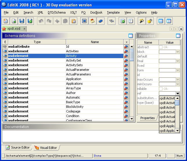 editix visual schema editor