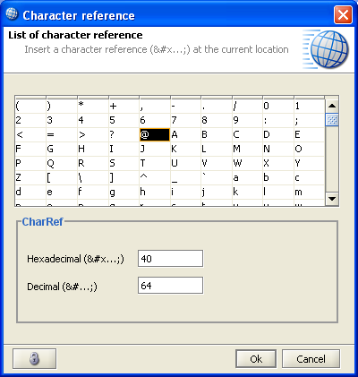 caracters reference